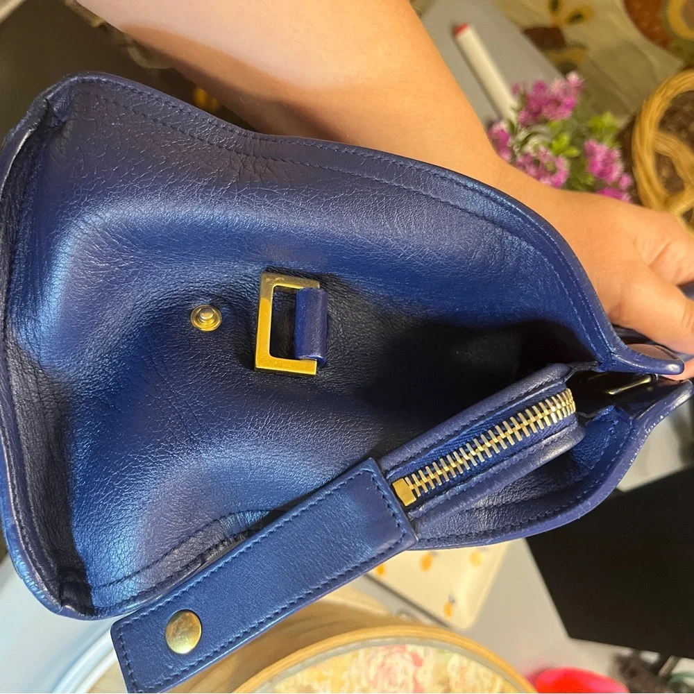 Yves Saint Laurent YSL Blue Leather Cabas Chyc - Picture 7 of 17